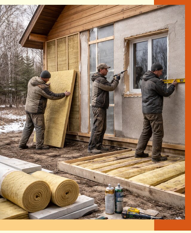 Утепление дачного дома в Анапе от 4932 руб/м2 — недорого | ТепломастерНпа